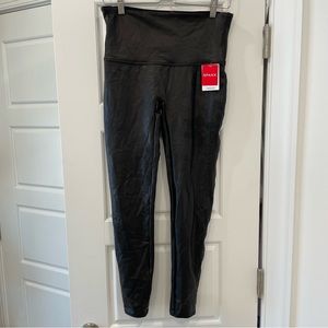 Spanx Faux Leather Leggings Size XL Black NWT
